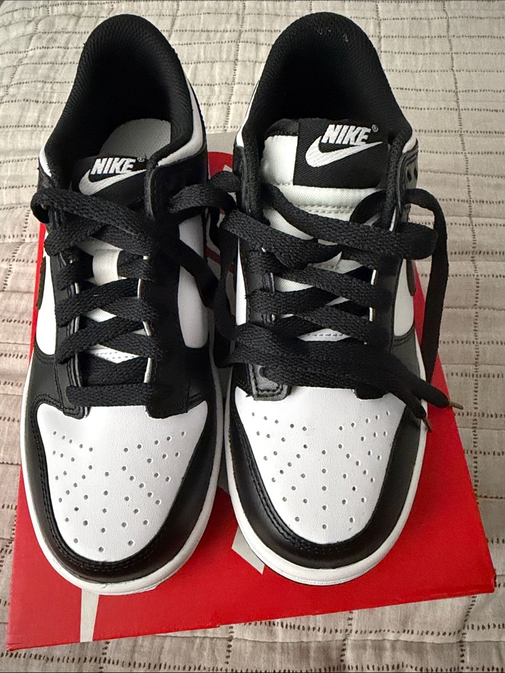 Nike Kids Black and White Low Top Sneakers